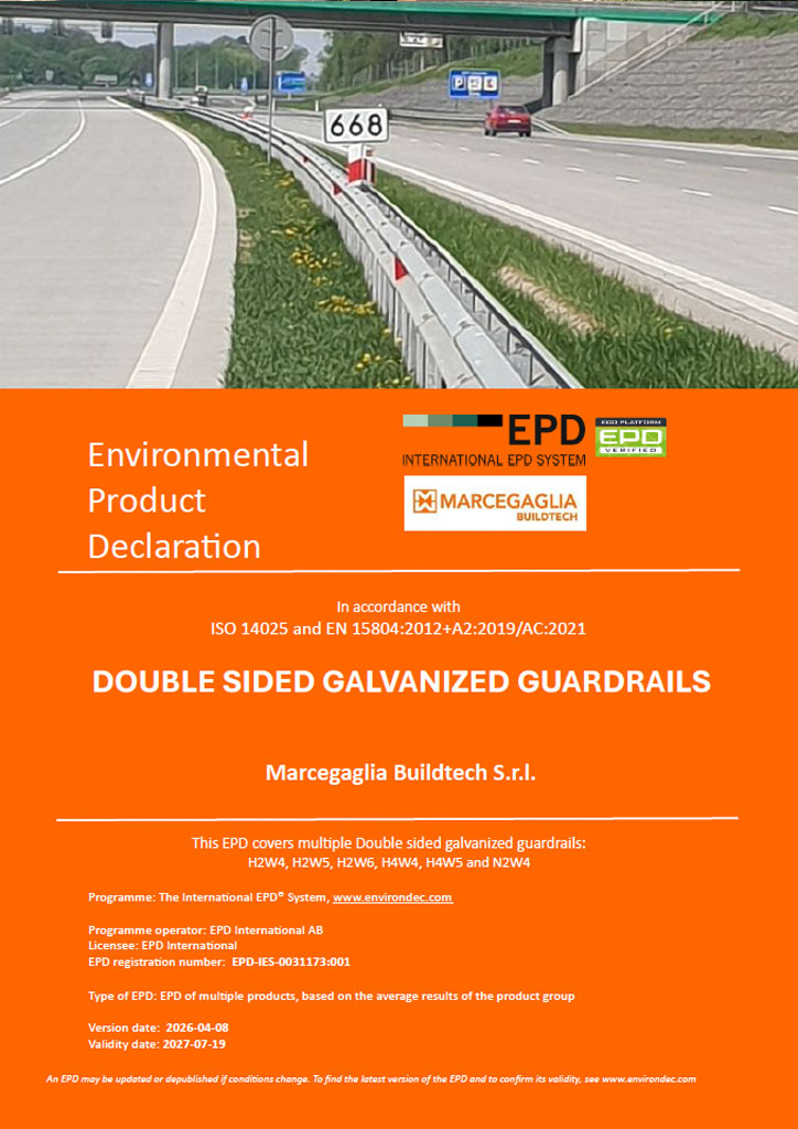 EPD Double sided galvanized guardrails
