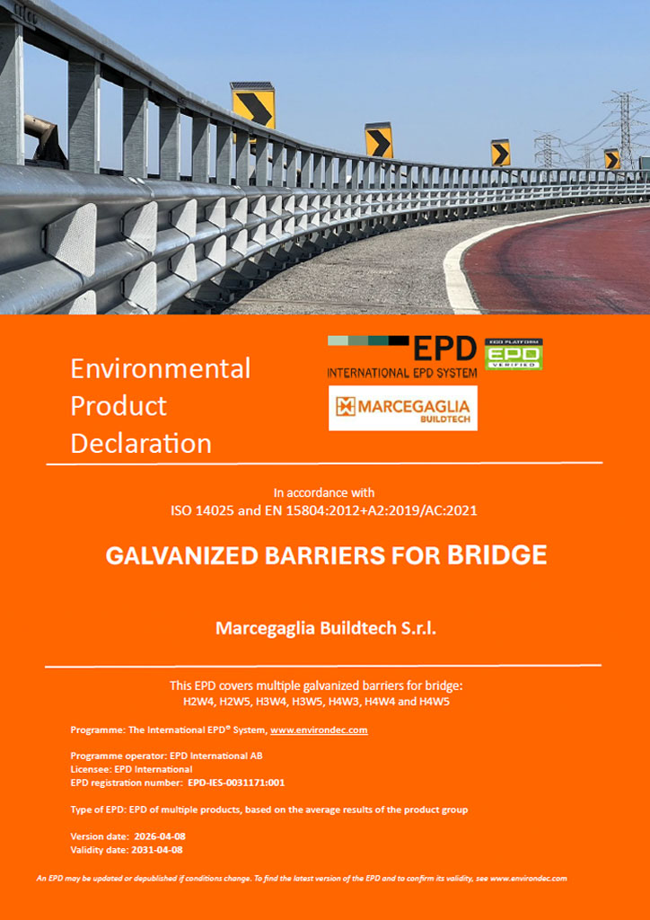 EPD Galvanized barriers for bridge